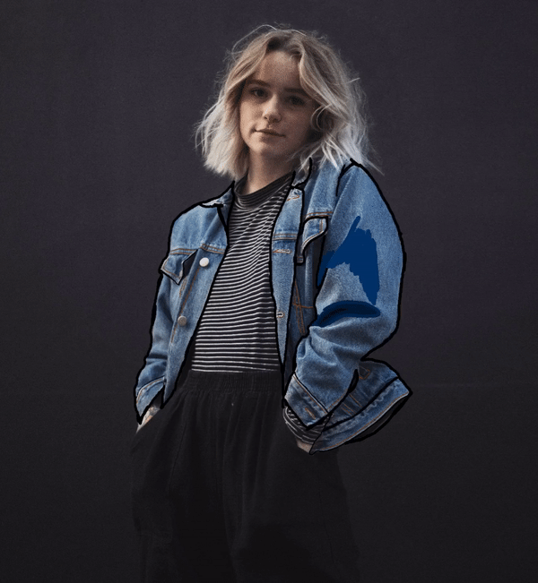 girl with denim jacket
