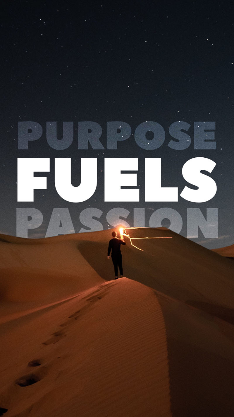 Inspirational text on a beautiful desert landscape background