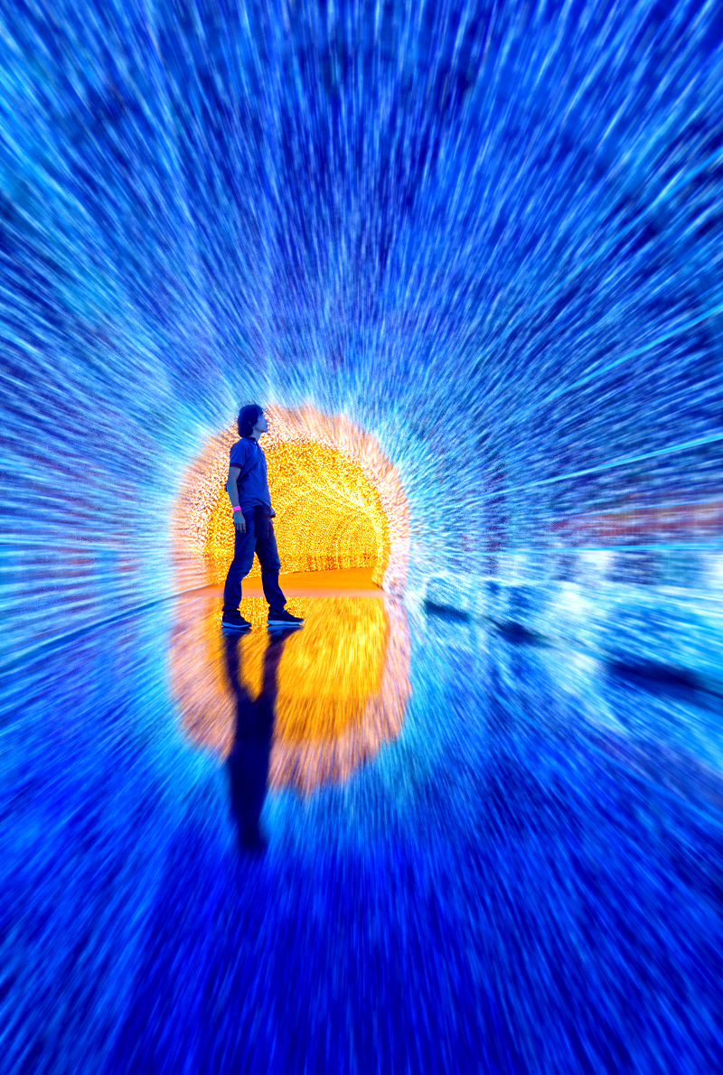surreal bright photo with blurred background