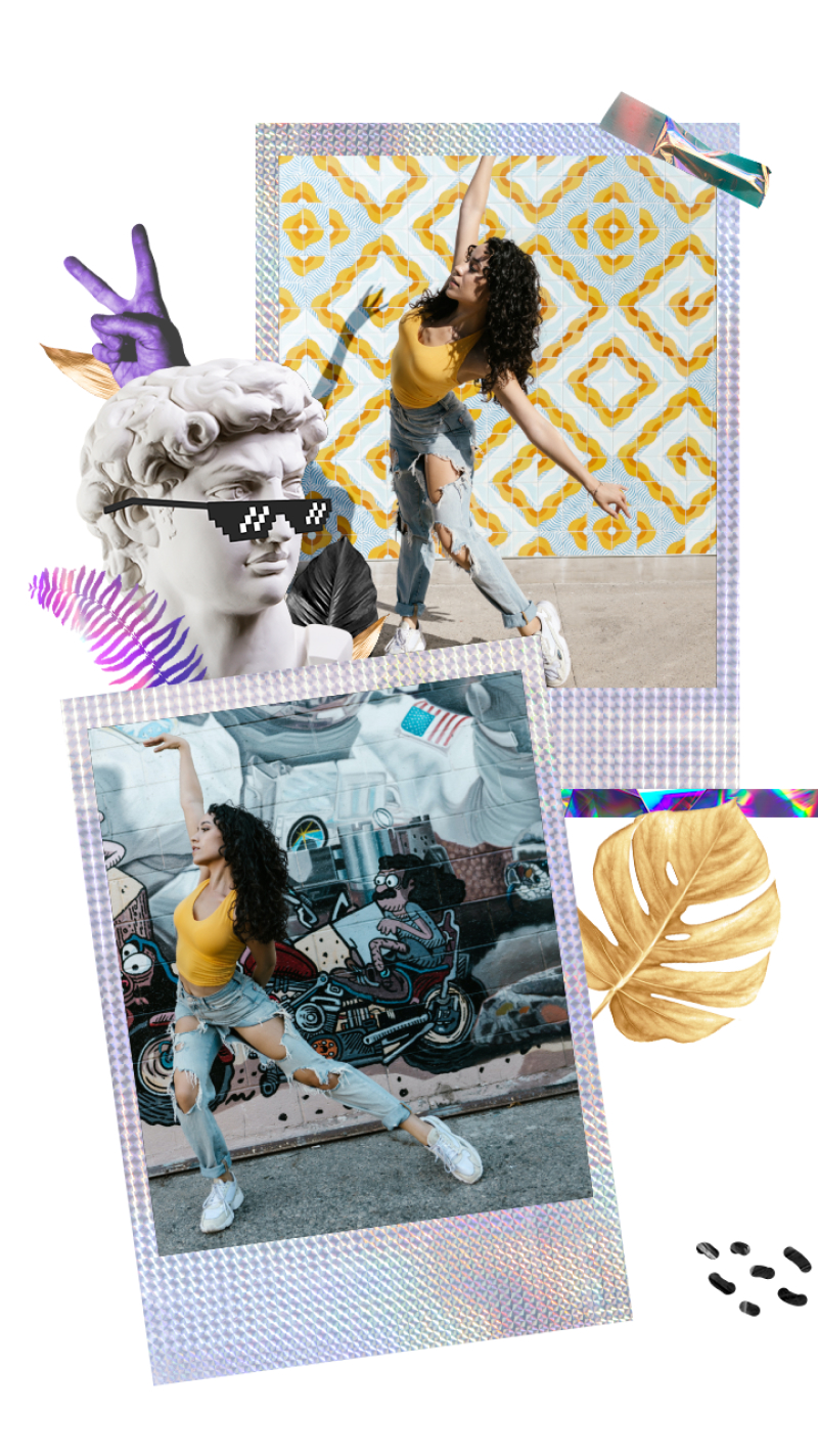 Instagram story created with Pixomatic templates