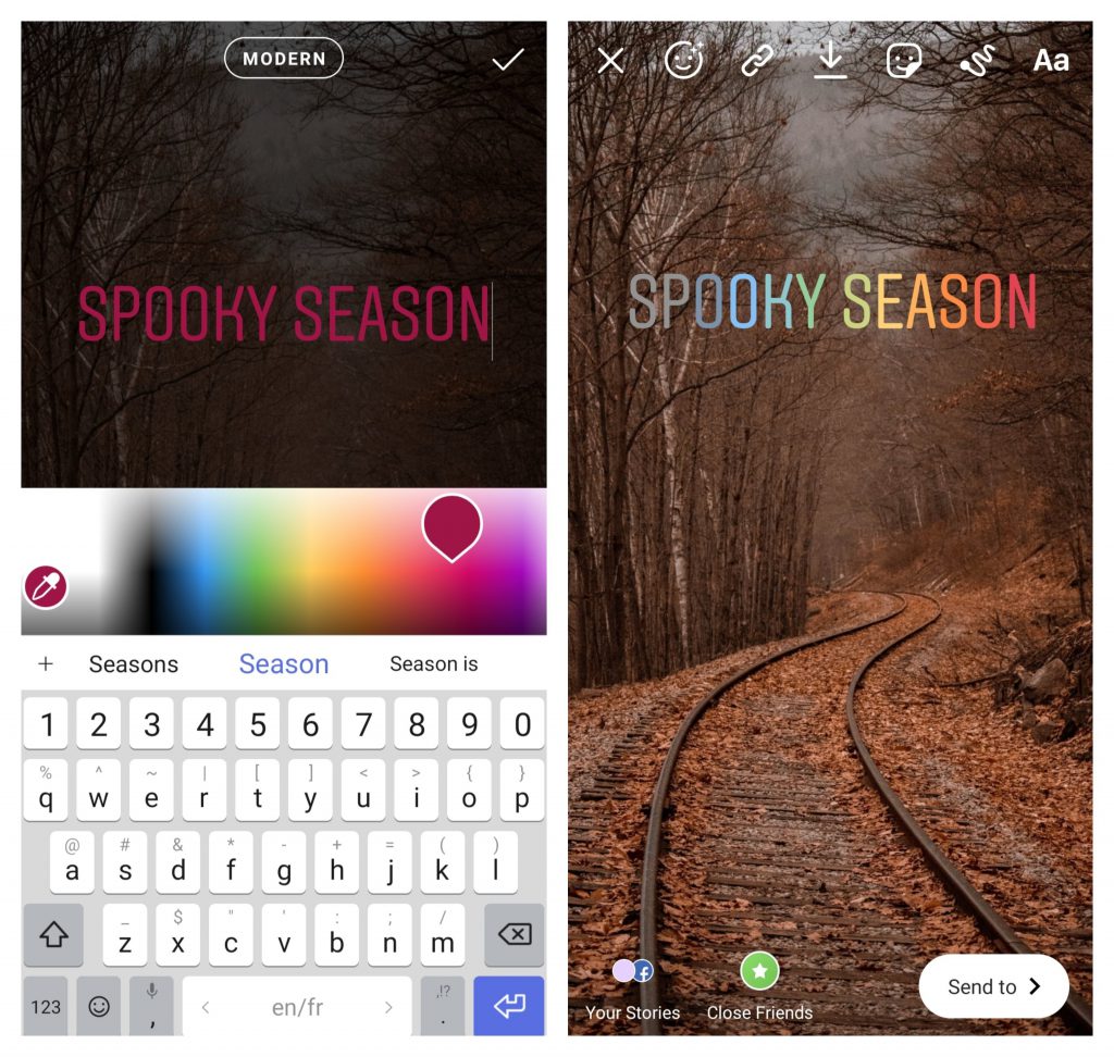 instagram color palette