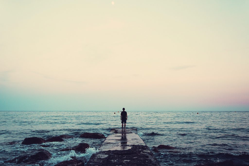 person standing sea