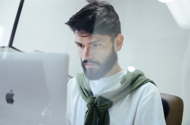 man laptop