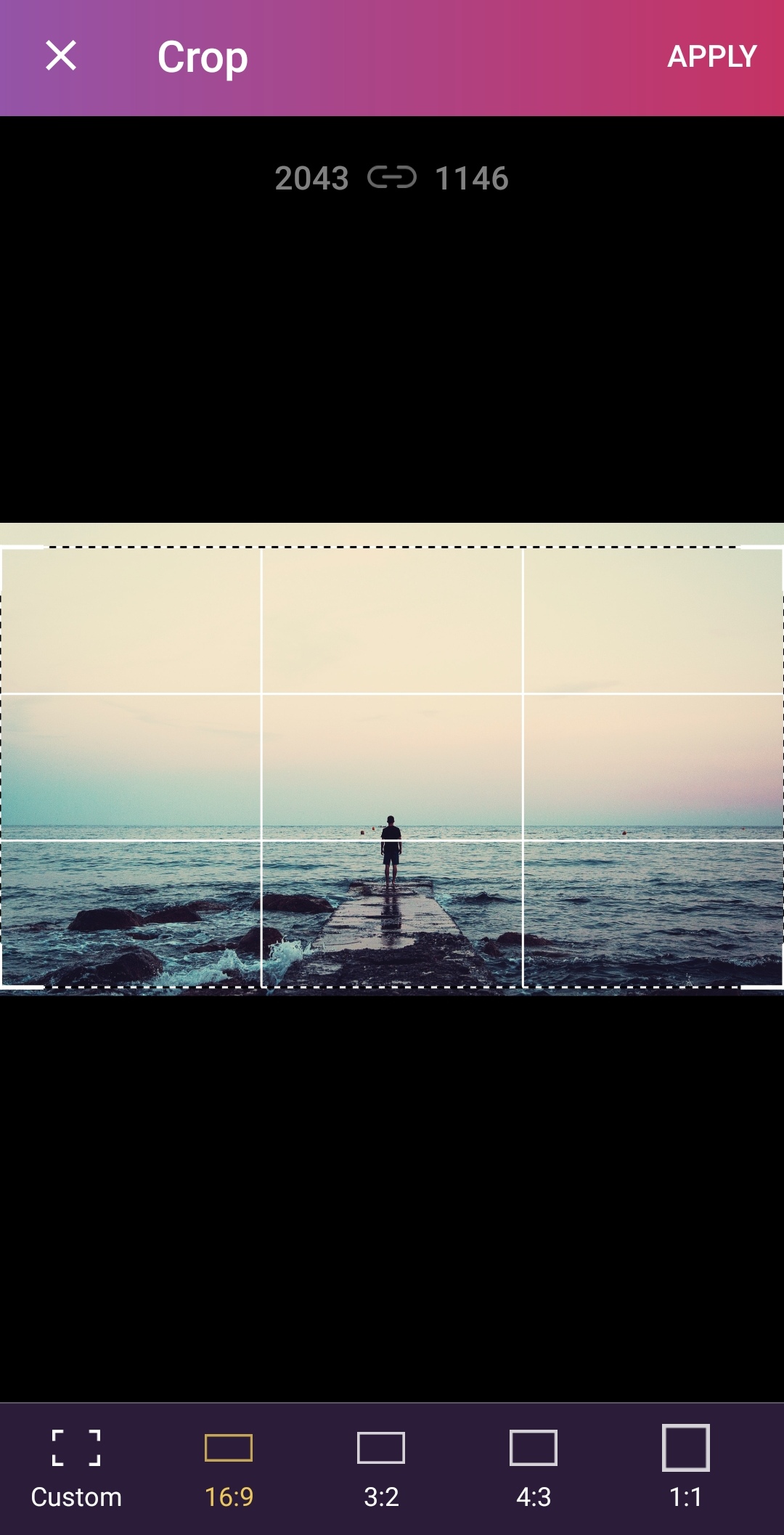 Pixomatic crop tool