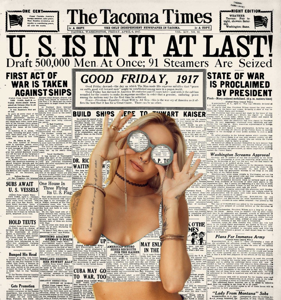 newspaper collage